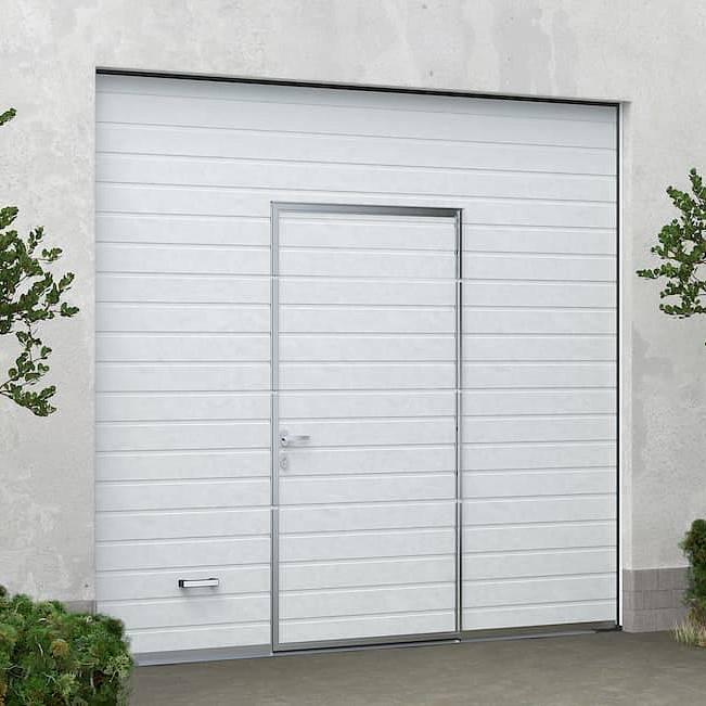 Автоматические секционные гаражные ворота с калиткой ALUTECH Trend 2750x2500 мм - фото 1 - id-p115355723