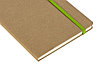 Блокнот Sevilia Hard, твердая обложка из крафта A5, 80 листов, крафтовый/зеленое яблоко, фото 4