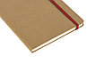 Блокнот Sevilia Hard, твердая обложка из крафта A5, 80 листов, крафтовый/красный, фото 4