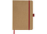 Блокнот Sevilia Hard, твердая обложка из крафта A5, 80 листов, крафтовый/красный, фото 5