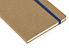 Блокнот Sevilia Hard, твердая обложка из крафта A5, 80 листов, крафтовый/синий, фото 4