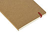 Блокнот Sevilia Soft, гибкая обложка из крафта A5, 80 листов, крафтовый/красный, фото 4