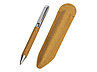 Шариковая ручка из переработанной стали и переработанной кожи Venera, коричневая, фото 5
