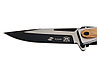 Нож складной Stinger, 120 мм, (черный/серебристый), материал рукояти: нержавеющая сталь/дерево, фото 4