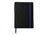 Бизнес блокнот Bossy с цветным срезом, твердая обложка, 128 листов, черный и синий, фото 2