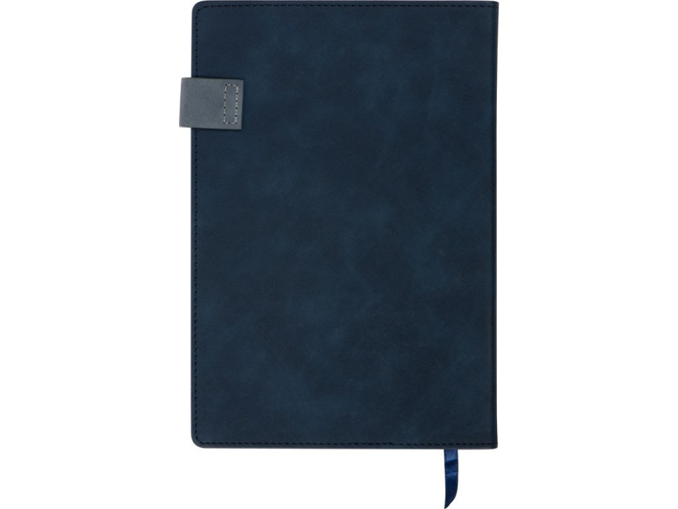 Бизнес блокнот А5 Freya с клапаном и карманом для визиток, твердая обложка, 128 листов, синий и темно - фото 3 - id-p115356999