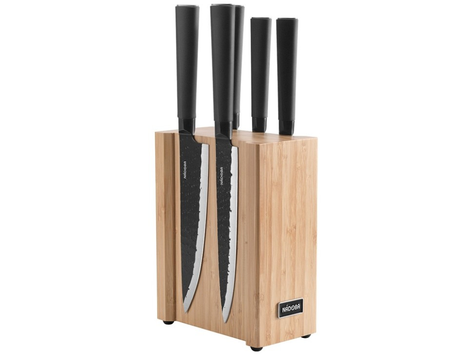 Набор из 5 кухонных ножей на магнитном блоке, NADOBA, серия HORTA - фото 1 - id-p115356100