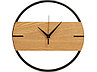 Деревянные часы с металлическим ободом, диаметр 30 см, Time Wheel горизонтальные, натуральный/черн, фото 2