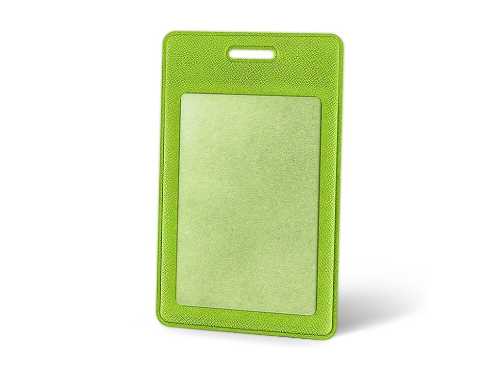 Вертикальный карман из экокожи для карты Favor, зеленое яблоко - фото 1 - id-p115356614