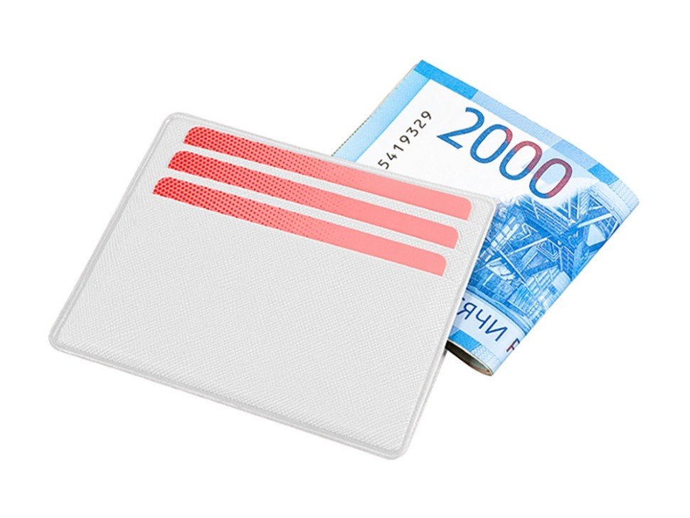 Картхолдер для денег и шести пластиковых карт Favor, белый - фото 2 - id-p115356630