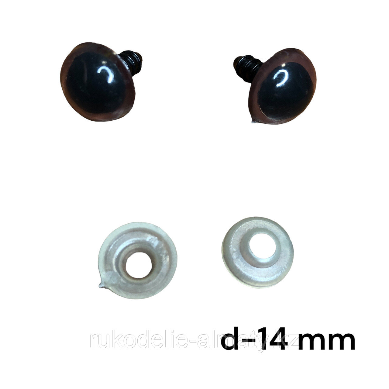 Глазки для игрушек винтовые, безопасные, 14 мм - фото 1 - id-p115357538