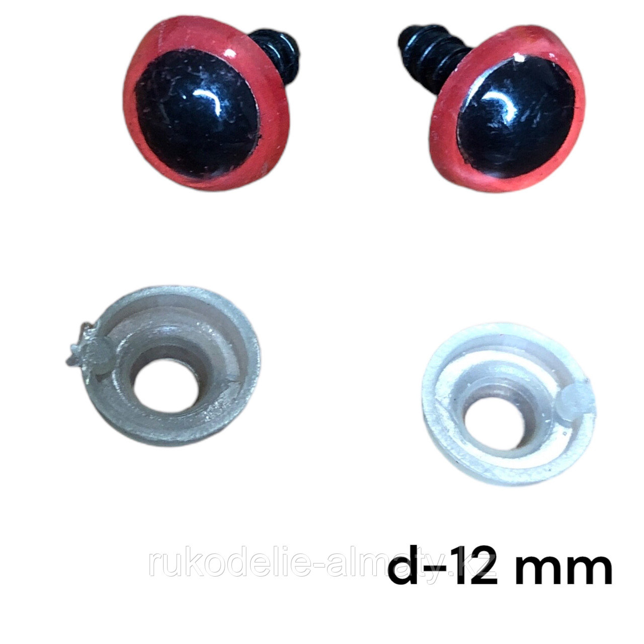 Глазки для игрушек винтовые , 12 мм - фото 1 - id-p115357544