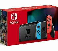 Nintendo Switch Extended Battery Console with Neon Joy-Con + Mario Kart 8 Deluxe + Miitopia