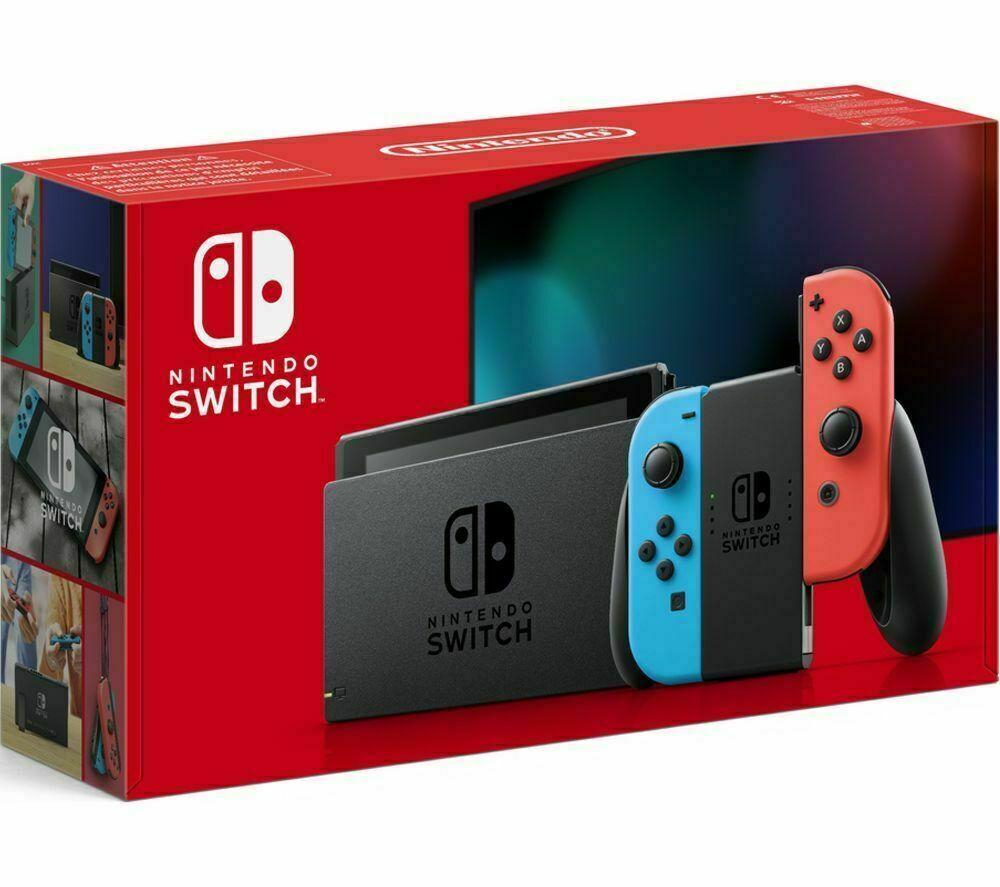 Nintendo Switch Extended Battery Console with Neon Joy-Con + Mario Kart 8 Deluxe + Miitopia - фото 1 - id-p115279220