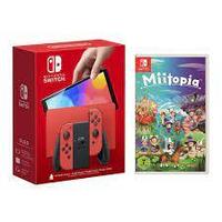 Nintendo Switch OLED - Mario RED Edition Console + Miitopia (Bundle)