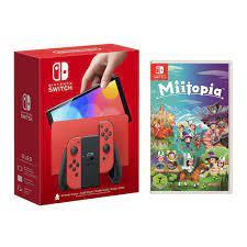 Nintendo Switch OLED - Mario RED Edition Console + Miitopia (Bundle) - фото 1 - id-p115279225