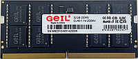 Оперативная память для ноутбука 16GB GEIL 5200MHz DDR5 SO-DIMM PC5-41600 GS516GB5200C42S Bulk