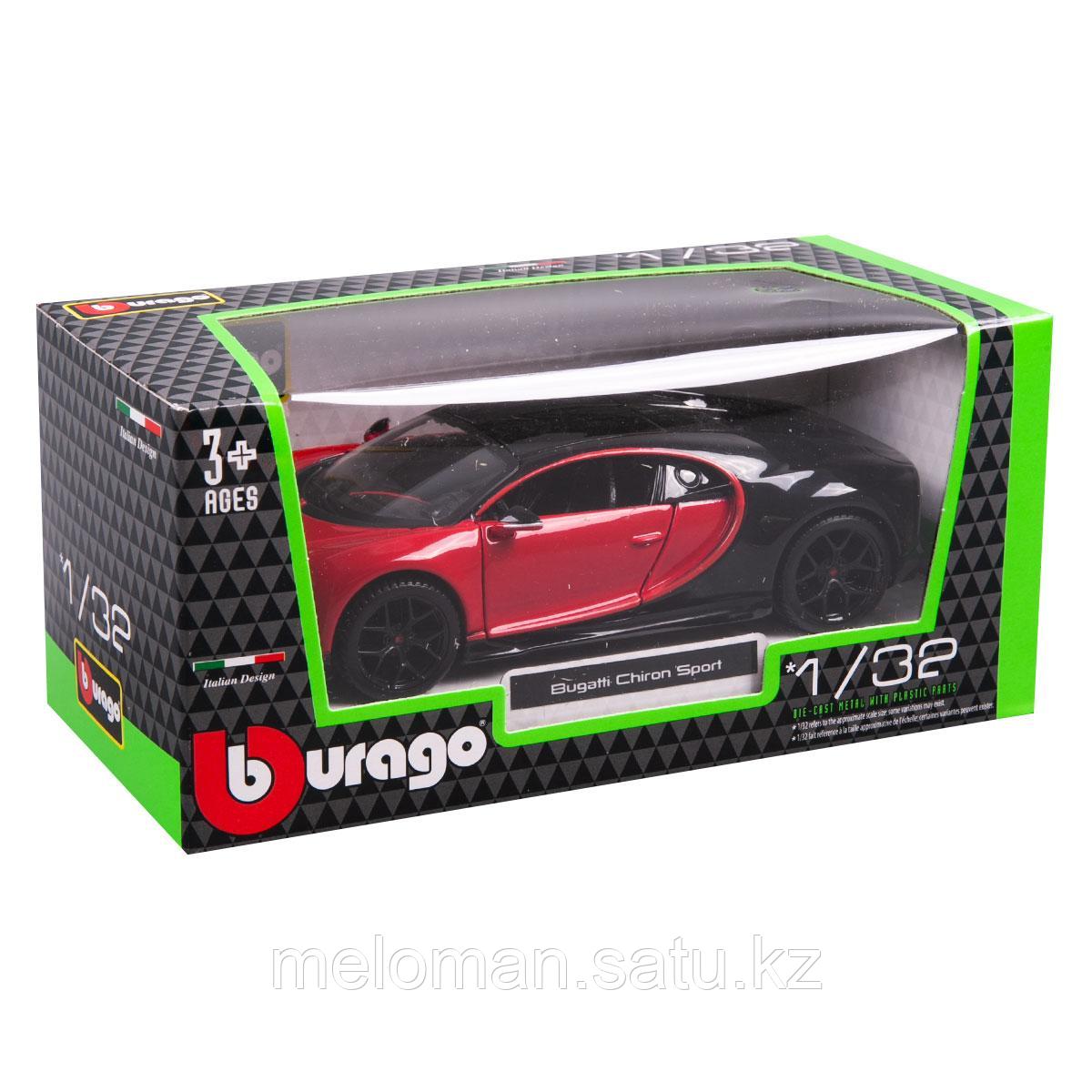 BBURAGO: 1:32 Bugatti Chiron Sport (red/black) - фото 6 - id-p115358174