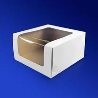 OSQ (Doeco) Коробка для торта белая с окном ForG SHELF I W W 18,0х18,0х10,0см