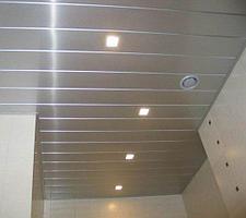 Реечный подвесной потолок A100AS  металлик