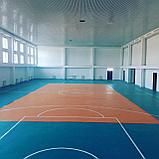 Спортивное ПВХ покрытие для спорт залов фирмы "Форбо" 6мм 02040 голубой, фото 6