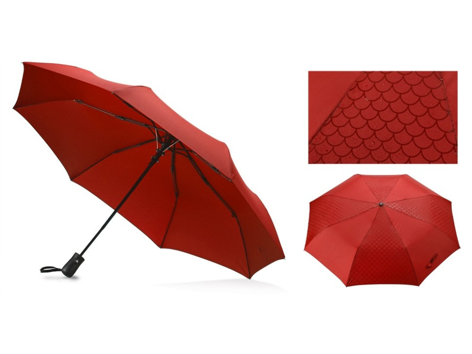 Зонт-полуавтомат складной Marvy с проявляющимся рисунком, красный - фото 1 - id-p115357315