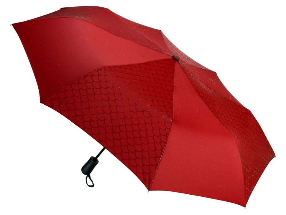 Зонт-полуавтомат складной Marvy с проявляющимся рисунком, красный - фото 3 - id-p115357315