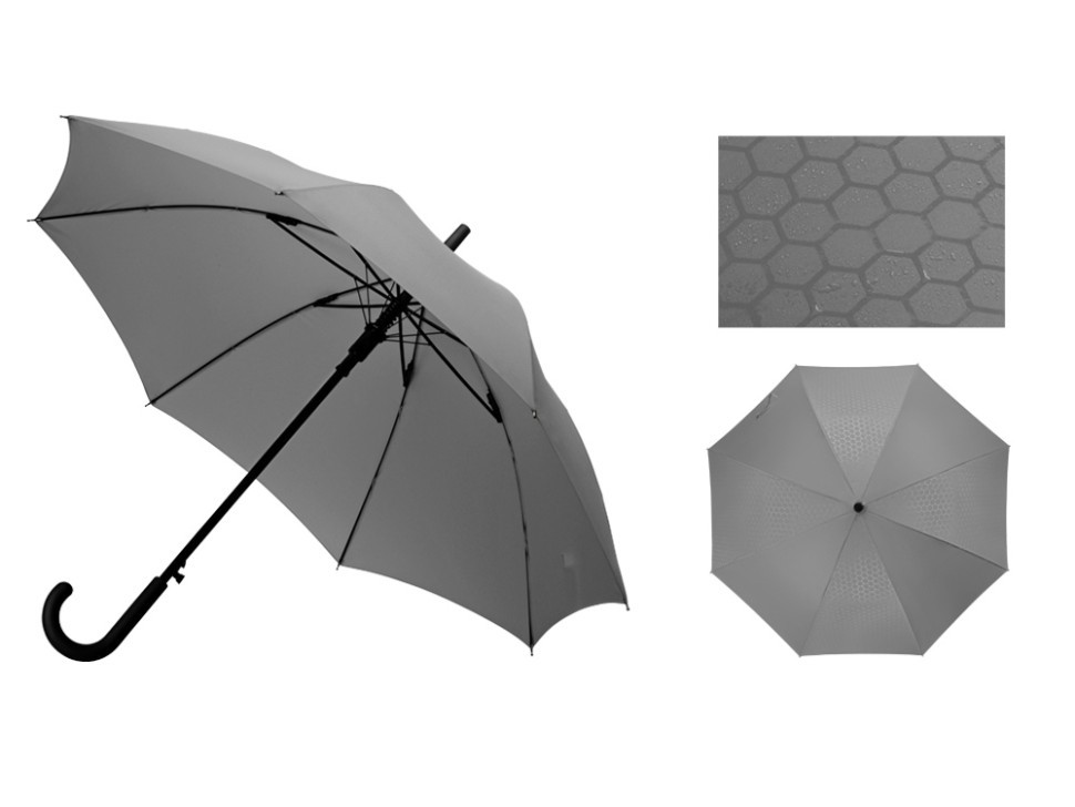 Зонт-трость полуавтомат Wetty с проявляющимся рисунком, серый - фото 1 - id-p115357318