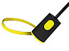 Зонт-полуавтомат складной Motley с цветными спицами, черный/желтый, фото 6