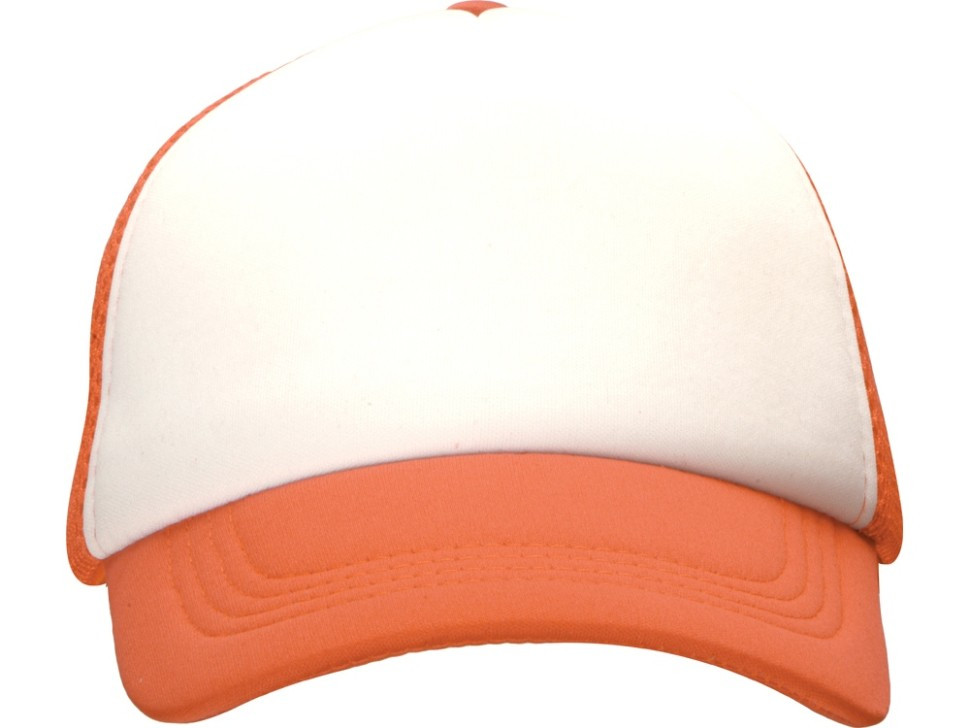 Бейсболка под сублимацию с сеткой Newport, оранжевый/белый - фото 5 - id-p115357338