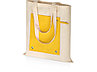 Складная хлопковая сумка для шопинга Gross с карманом, желтый, фото 2
