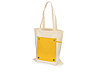 Складная хлопковая сумка для шопинга Gross с карманом, желтый, фото 3