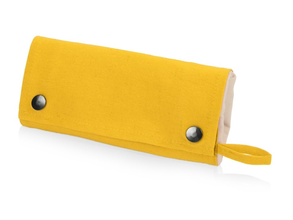 Складная хлопковая сумка для шопинга Gross с карманом, желтый - фото 4 - id-p115357340