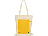 Складная хлопковая сумка для шопинга Gross с карманом, желтый, фото 10