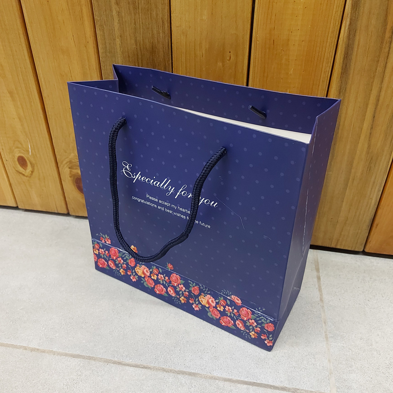 Подарочные картонные пакеты "Especially For You". Размер 20x20x8 см. Упаковка для подарка. Пакет., фото 1