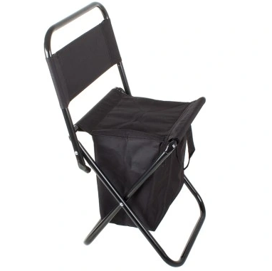 Складной стул со спинкой с термосумкой черный - фото 10 - id-p115360378
