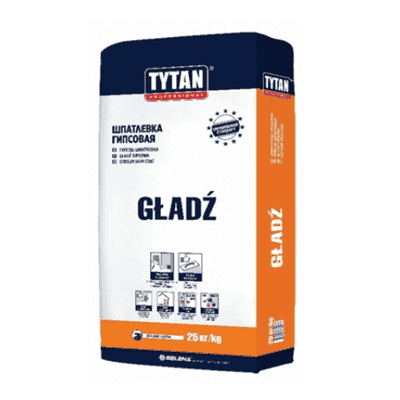 Шпаклевка Tytan Gladz гипсовая 25 кг - фото 1 - id-p115371905