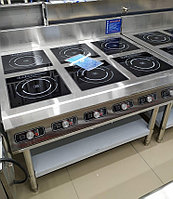 Индукционная плита шести конфорочная обновленная модель, с усовершенствованной платой и пультом управления