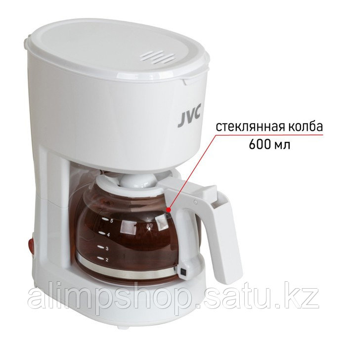 Кофеварка jvc JK-CF25, белый , капельная, 600 мл, 600 Вт , белый - фото 9 - id-p115384513