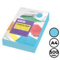 Бумага OfficeSpace "Intensive Color", А4, 80 г/м2, 500 листов, голубой