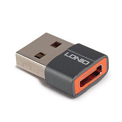 Переходник LDNIO LC150 Type-C - USB A, Серый