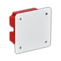 Распределительная коробка квадратный красный по бетону "NDplast"