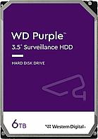 Жесткий диск для видеонаблюдения HDD 6Tb Western Digital Purple SATA 6Gb/s 256Mb 3,5" WD64PURZ