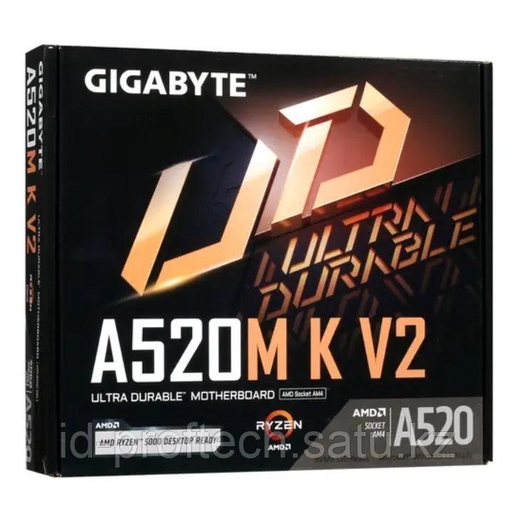 Материнская плата GIGABYTE A520M-K-V2, AM4, A520, PCIe16x, PCIe,D-SUB+HDMI, GLAN, 4SATA, 2DDR4, MATX - фото 1 - id-p115117647