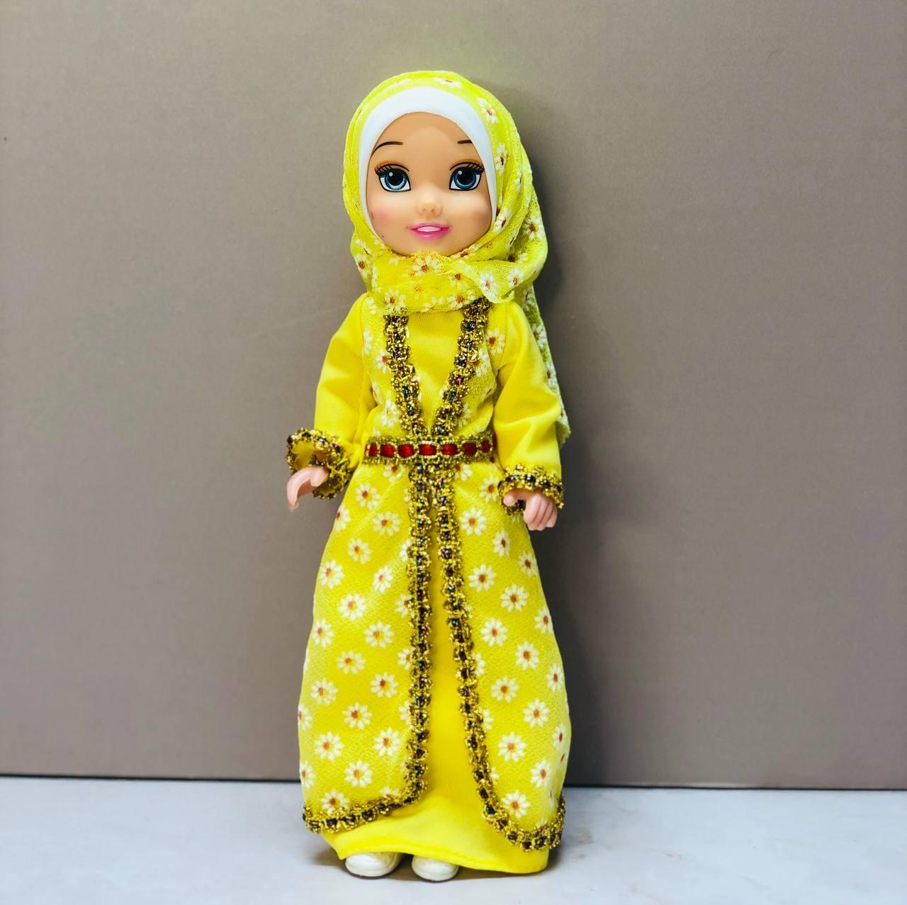 Кукла игрушечная для детей "Мусульманка в платке" 24 см желтая - фото 8 - id-p115400293