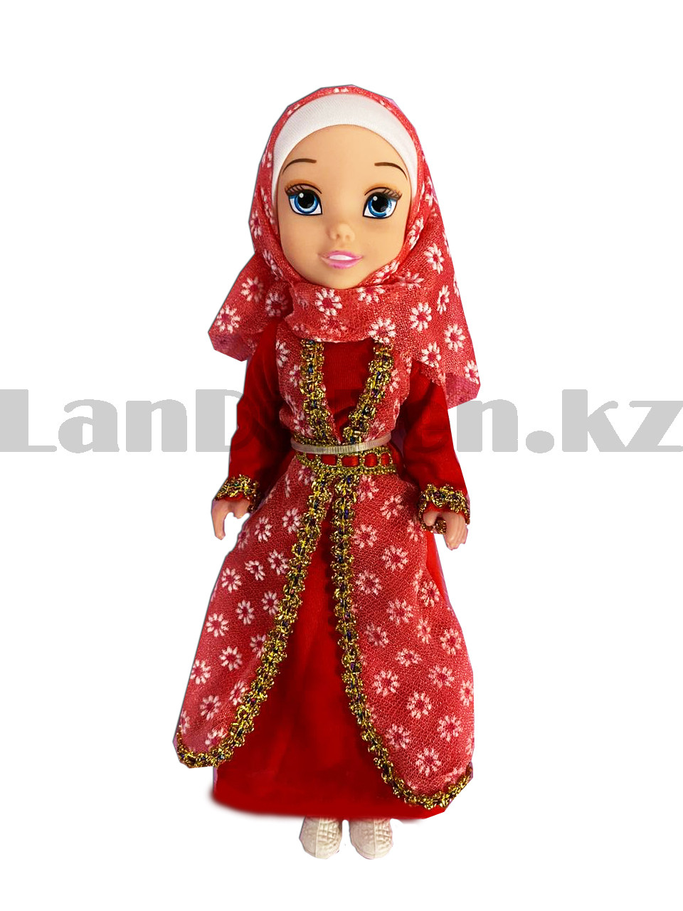 Кукла игрушечная для детей "Мусульманка в платке" 24 см красная - фото 4 - id-p115400376