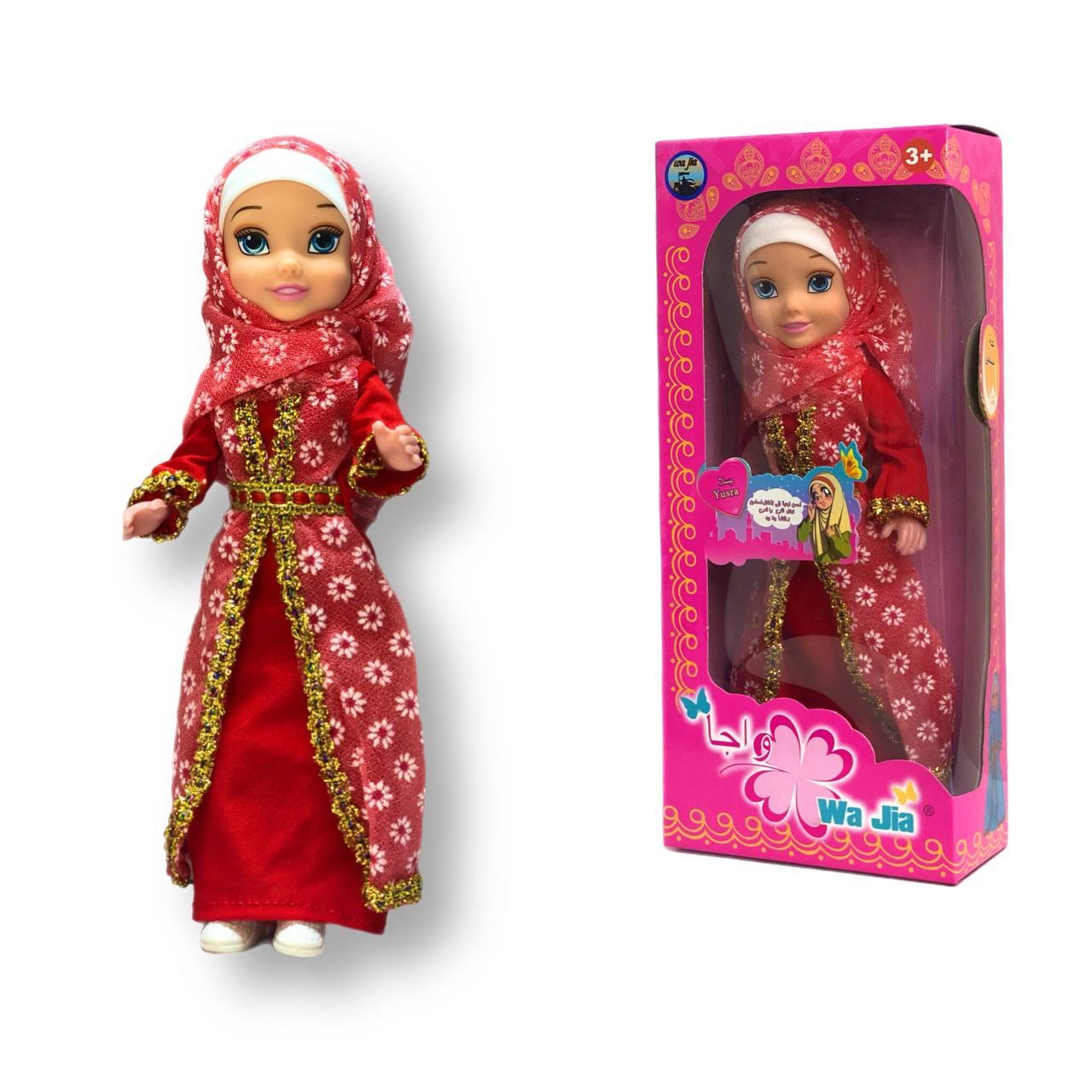 Кукла игрушечная для детей "Мусульманка в платке" 24 см красная - фото 1 - id-p115400376