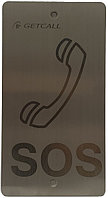 MP-010M1 - Информационная табличка "SOS с трубкой" (нержавеющая сталь)