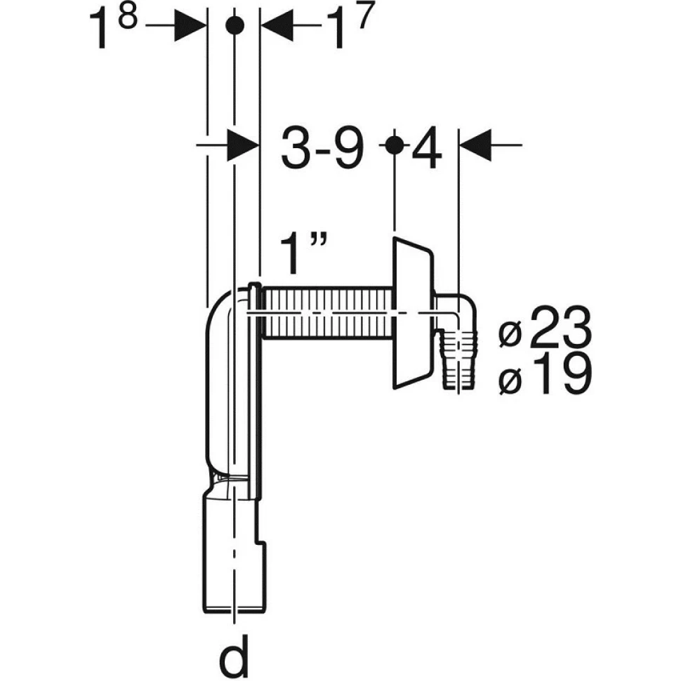 Сифон для подключения слива бытовой техники Geberit 152.234.21.1 - фото 4 - id-p115416946