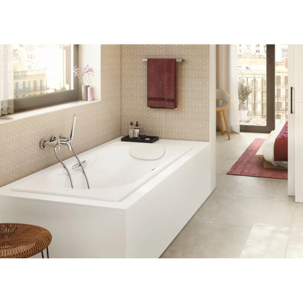 Чугунная ванна 150x75 см с противоскользящим покрытием Roca Malibu 2315G000R - фото 4 - id-p115426677